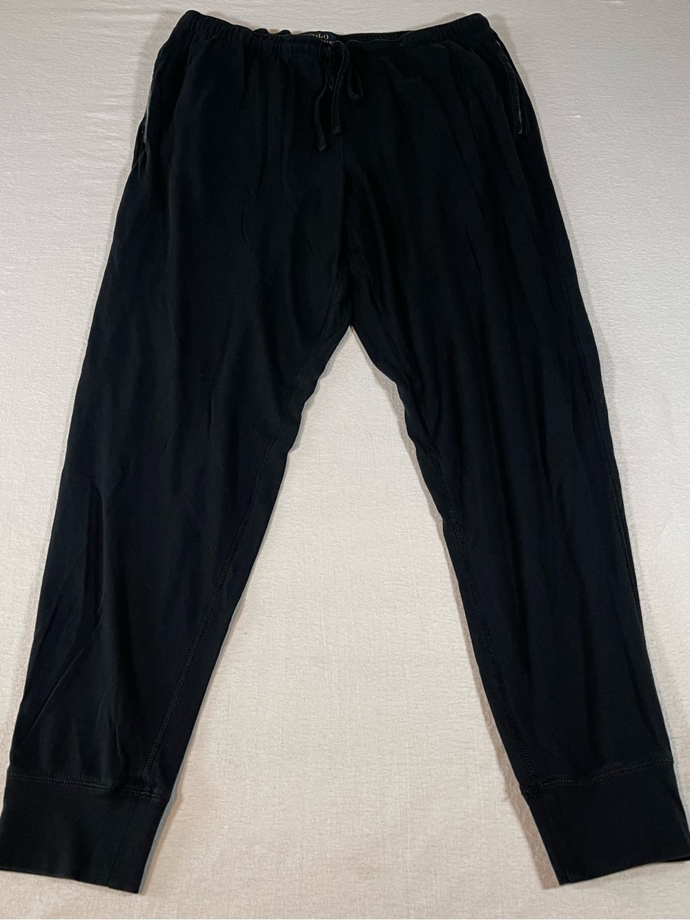 Polo by Ralph Lauren Black Drawstring Pajama Sleepwear Lounge Pocket Joggers
